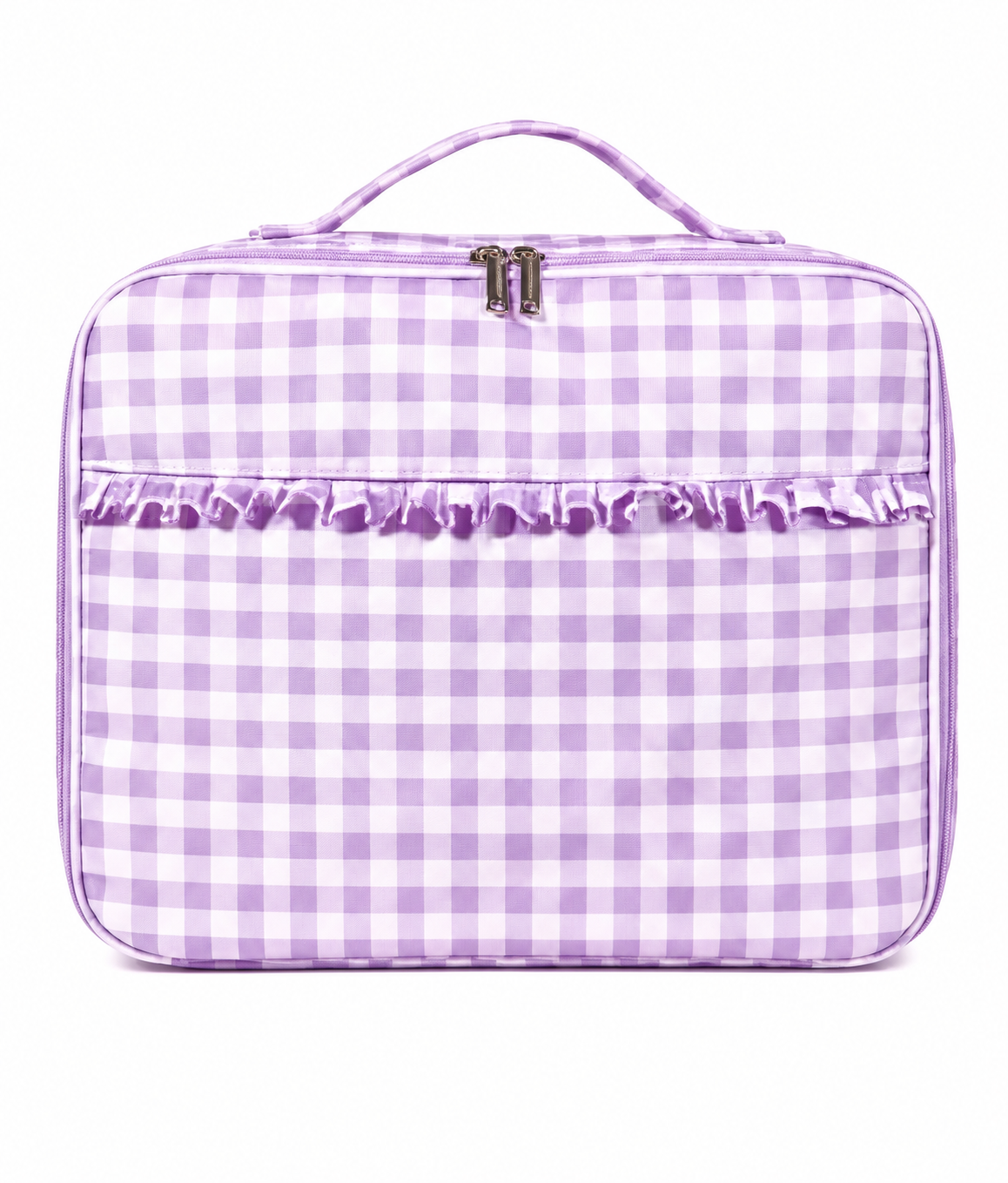 Purple Gingham Lunch Bag