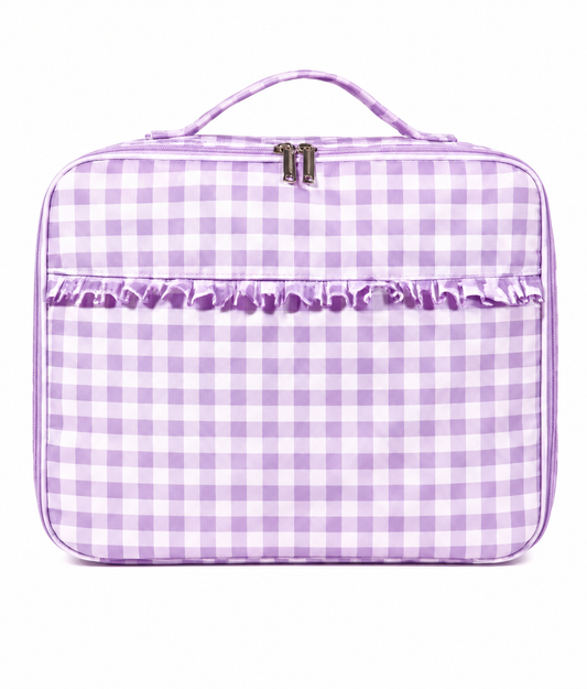 Purple Gingham Lunch Bag
