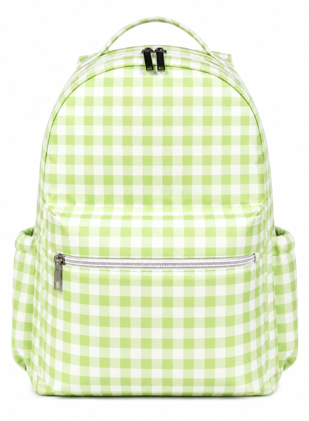 Green Gingham Backpack